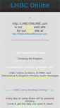 Mobile Screenshot of lhbconline.com